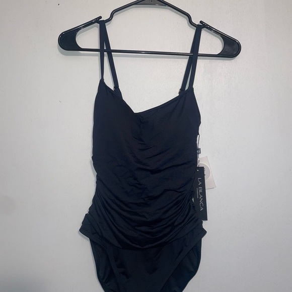 La Blanca Island Goddess Rouched Body Lingerie Mio One Piece Swimsuit 6 - Picture 8 of 10